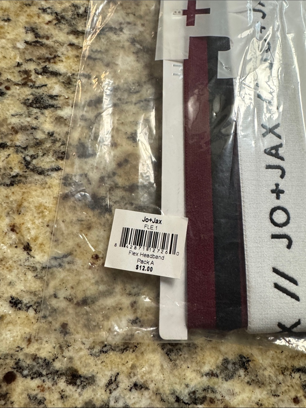 Jo+Jax Women's Elastic Headband Set - White & Burgundy - Picture 2 of 2
